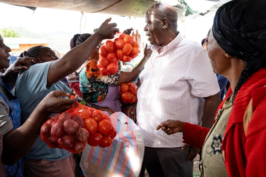 Excitement As Matiangi Visits Kitui Village, Buys Food.