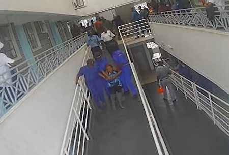 CCTV Footage Reveals Arrest And Dragging Of Grace Njoki Mulei From Ladnan Hospital In Eastleigh