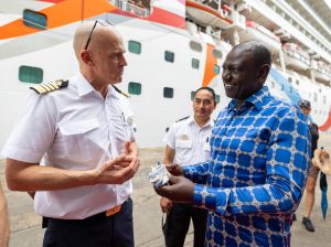 President William Ruto Tours Cruise Ship MS Norwegian Dawn In Mombasa County