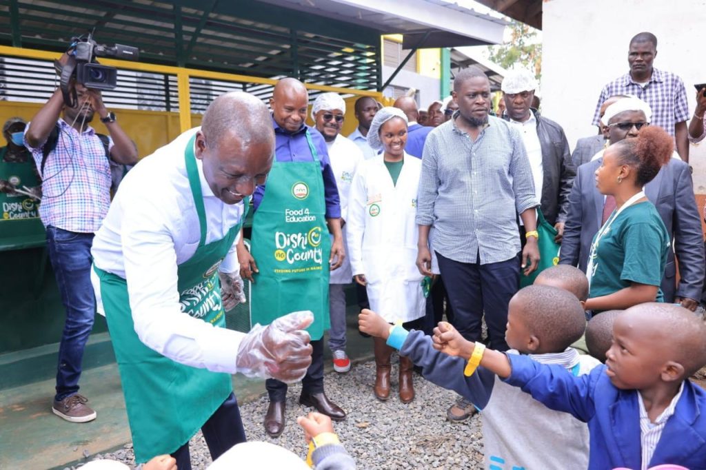 Ruto And Sakaja Joined Launch Central Kitchen At Zawadi Comprehensive School
