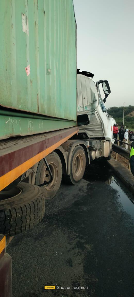 Major Traffic Disruption As One Person Is Killed In Accident Involving 3 Trailers On Key Bridge Along Mombasa Highway In Emali