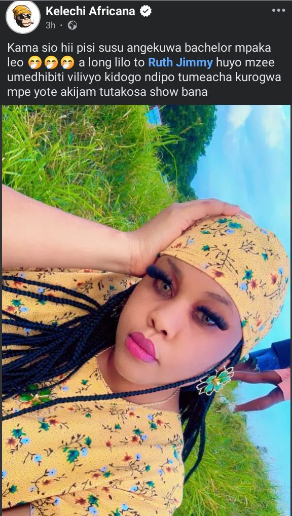 Kelechi Africana made a post on Facebook to laud Susumila's wife for changing him.