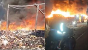 Fire Guts Part Of Khoja Flats Near Sakina Mosque In Mombasa