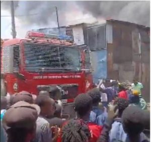 Fire breaks out at Juakali section of Gikomba Market, sparks panic among traders