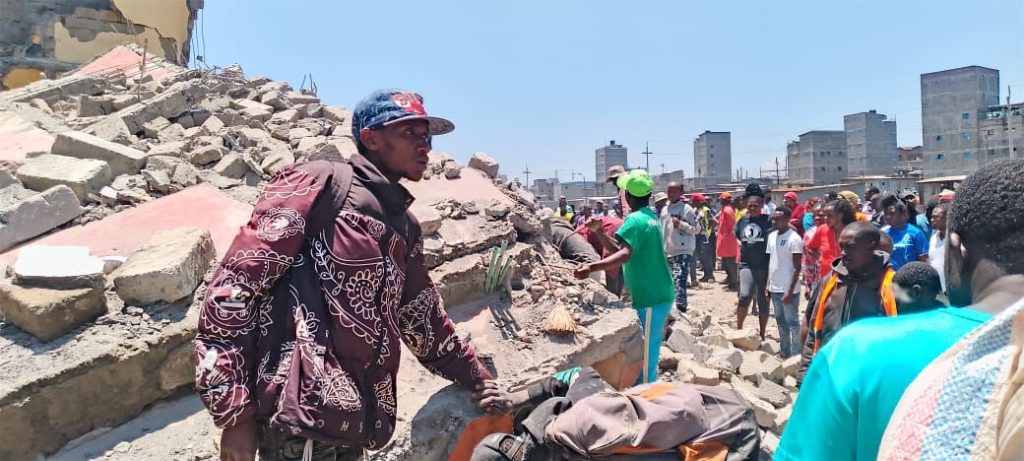 Building collapses during demolition attempt in Shauri Moyo, Nairobi