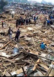 Anger as section of Gikomba Market is demolished for construction