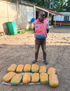 Motorcyclist arrested in Kisumu after being caught transporting 12 bales of suspected cannabis