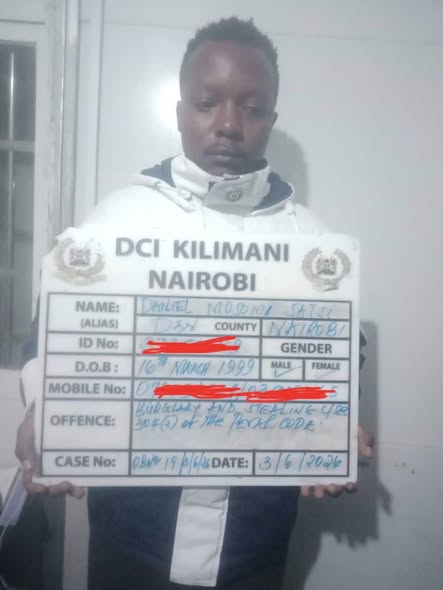 Police Arrest Suspected Burglar in Kilimani, Seize Stolen Items Worth Sh900,000