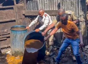 Police Raid Illegal Brewery in Nairobi’s Soweto Settlement, Seize 3,600 Litres of Illicit Alcohol