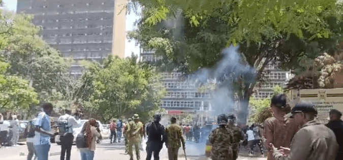 Technical University Of Kenya Students Teargassed By Police During Protest Against University Closure
