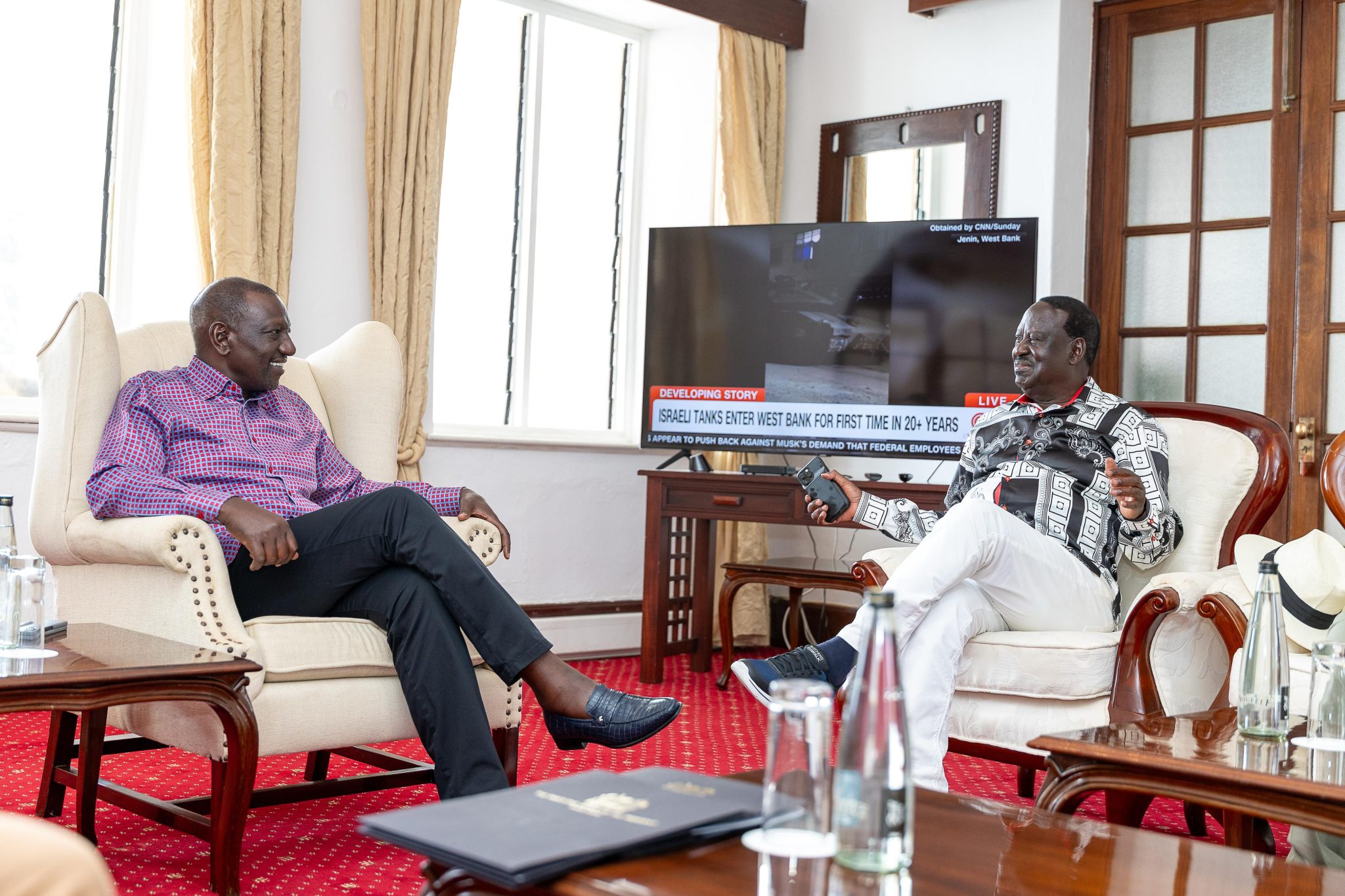 President Ruto Meets ODM Leader Raila Odinga In Mombasa After The Failed AUC Bid