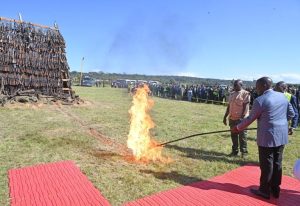 Kenya reaches 40,000 guns destroyed in 2 decades as president Ruto burns second-largest cache