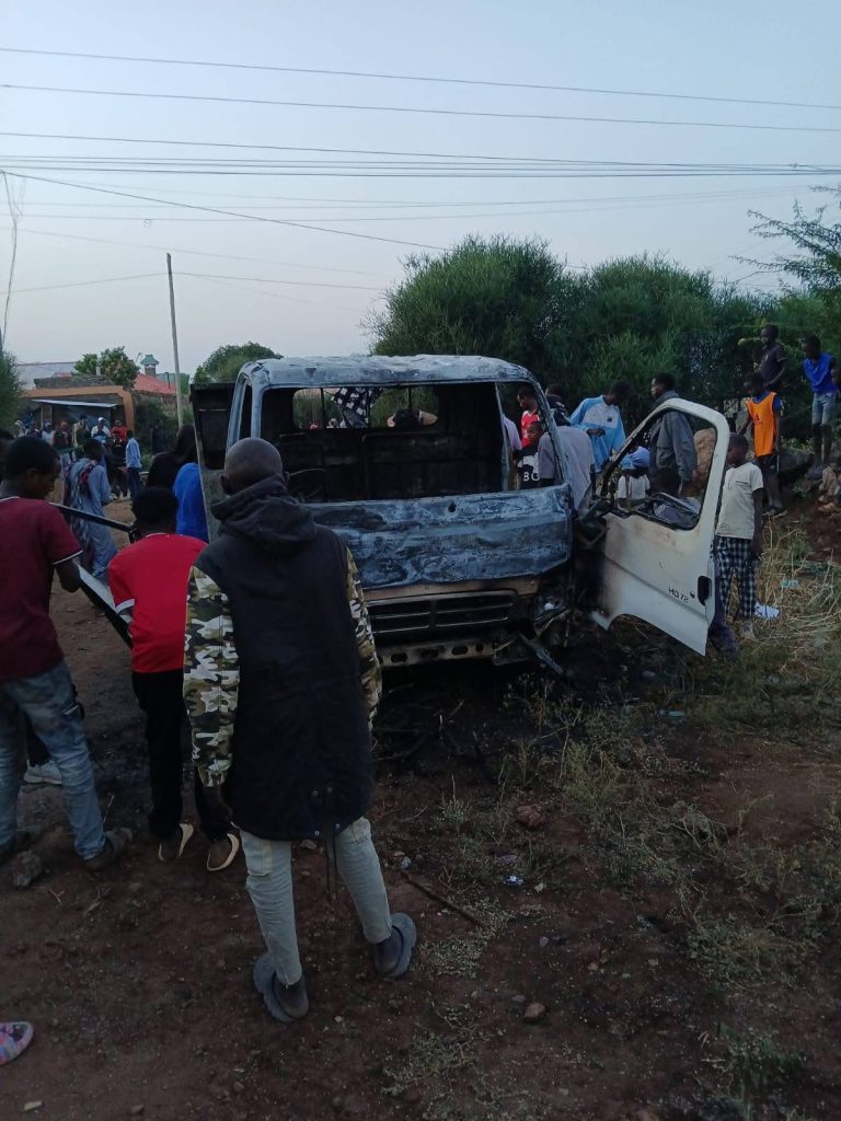 Mob Torches Breakdown Car As Police Try To Reclaim Isiolo County government Cars From Ousted Speaker Roba