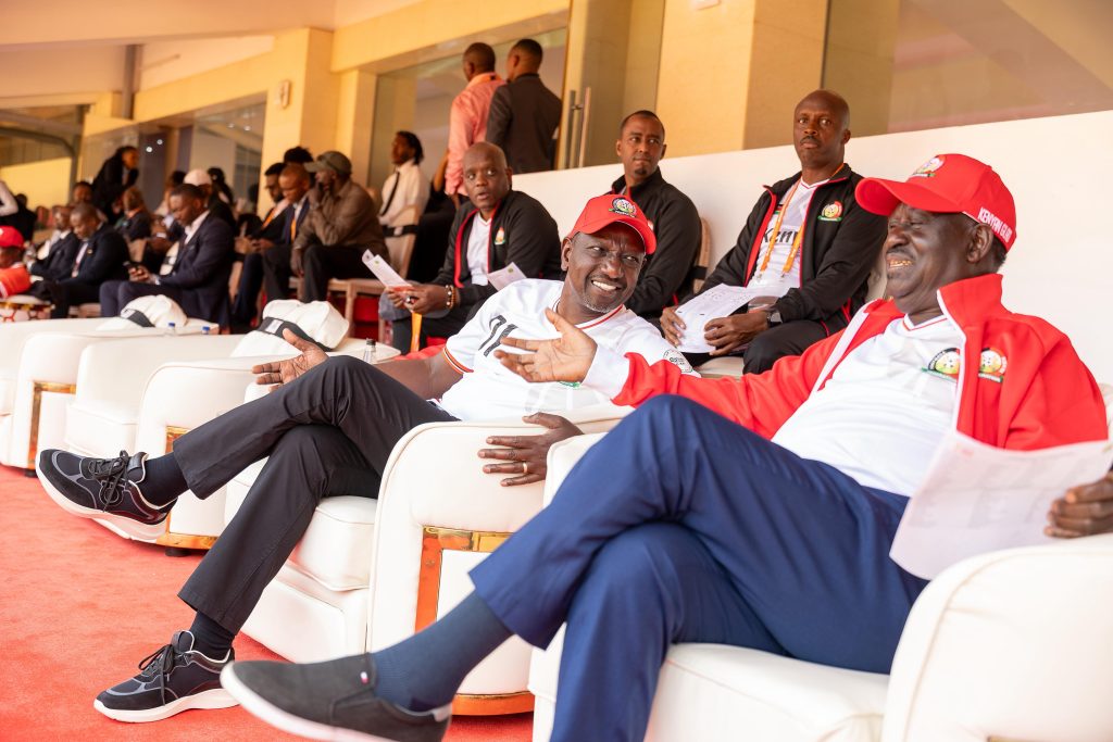 President Ruto And Raila Odinga Attend Kenya vs Zambia CHAN Clash At Kasarani