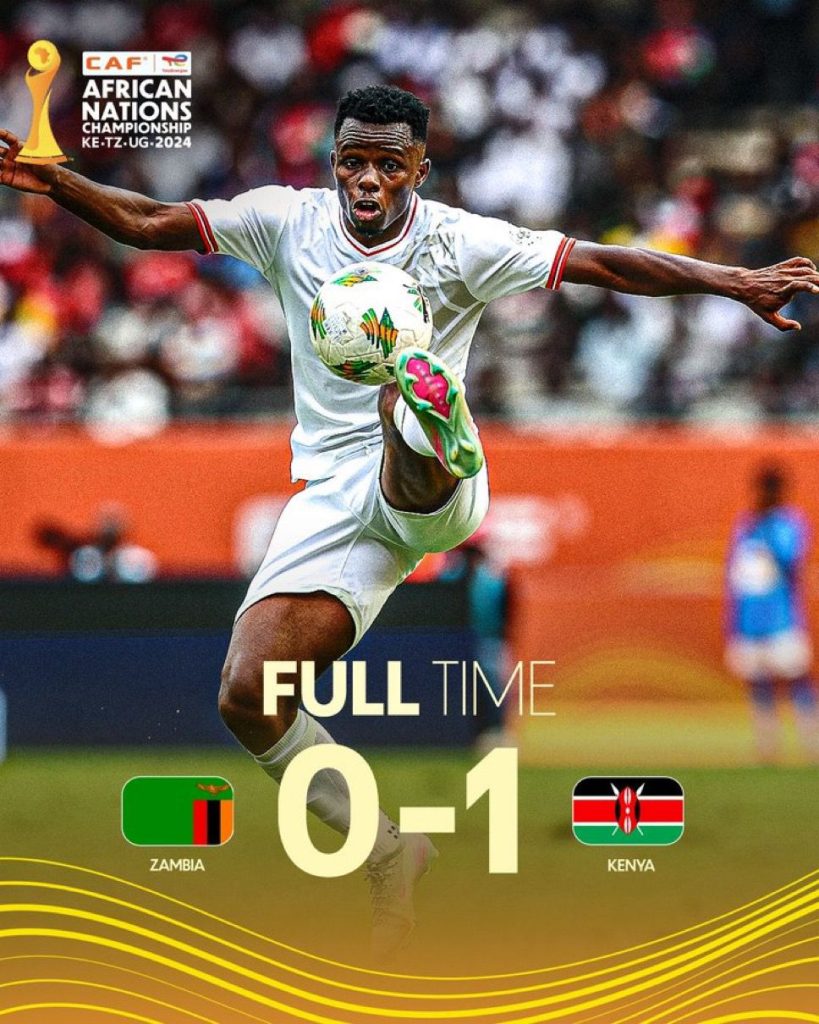 CHAN 2024: Harambee Stars Beat Zambia 1-0 In High-Stakes Qualifier At Kasarani