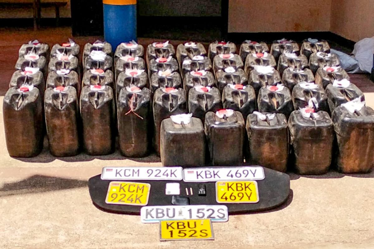 Police Pursue Suspect After Seizing Over 1,300 Litres Of Suspected Ethanol In Nandi County