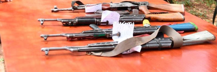 Villagers surrender 41 more rifles with 300 bullets in a drive in Tot, Elgeyo Marakwet County