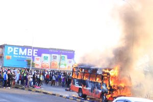 Traffic Snarled On Thika Superhighway After Super Metro Bus Set Ablaze