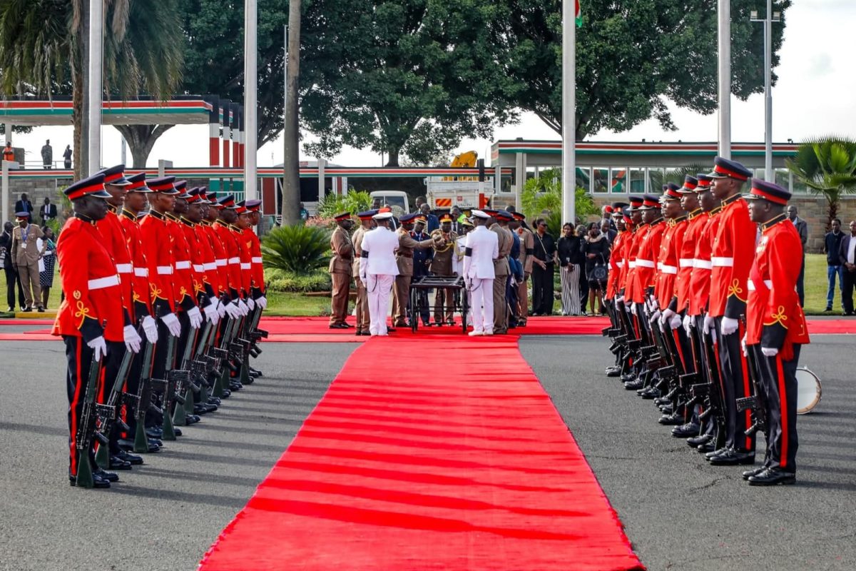 Body of Raila Odinga arrives in Nairobi; president Ruto receives it at JKIA