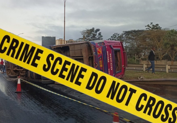 Tragedy as one passenger is killed, 21 injured after speeding bus overturns on State House Road/Kenyatta Avenue junction in Nairobi