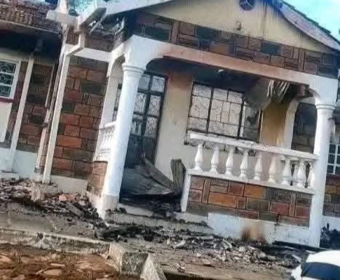 Police comb at MP Gogo’s home after fire razes her house in Rangwe, Homabay