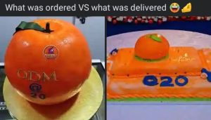 Netizens ridicule ODM over odd-looking ODM@20 anniversary cake: “Hizi ni mawhat?”