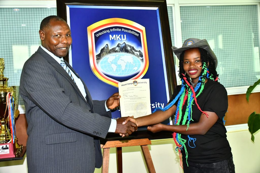 MKU Awards full scholarship to Guinness World record–holding environmentalist Truphena Muthoni
