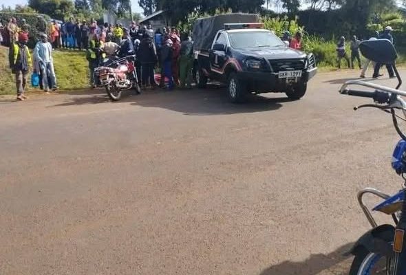 Tragedy as boda boda riders burn car after fatal accident in Othaya, Nyeri County