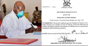 Uganda declares two-day public holiday ahead of 2026 general elections