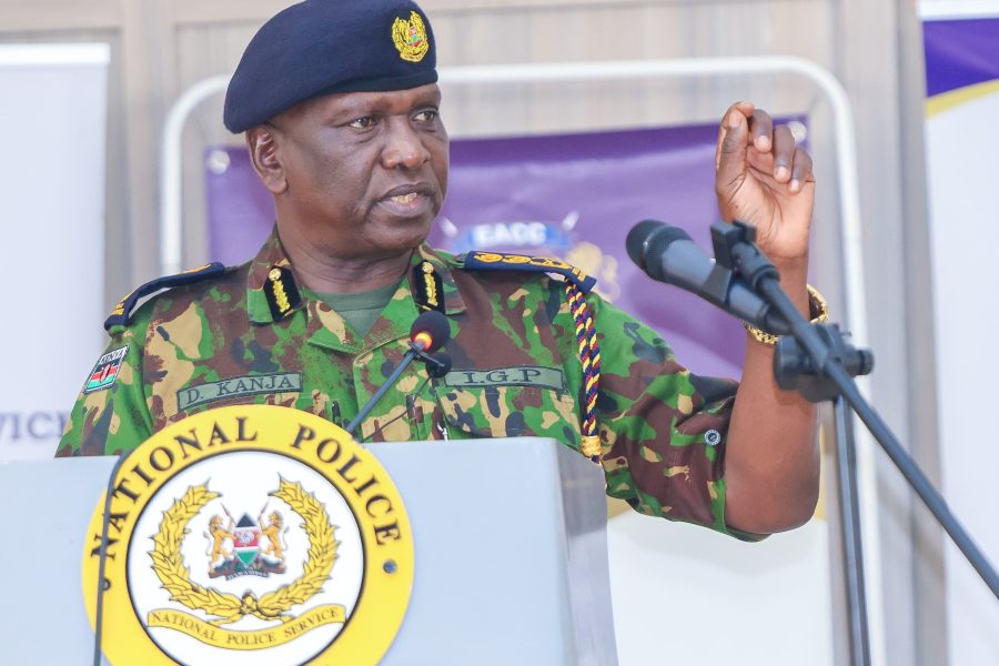Inspector General Douglas Kanja opens sensitisation forum on NPS systems review report at police leadership academy