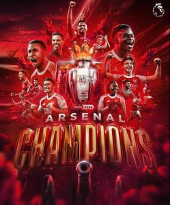 Arsenal champions as Man City draw at Bournemouth