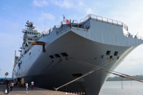 French Navy’s Jeanne d’Arc task group — led by the amphibious assault ship FS Dixmude and frigate FS Aconit — docked in Mombasa from March 13–16, 2026, during a five-month deployment across the Indian and Pacific Oceans focused on maritime security, training, and international cooperation