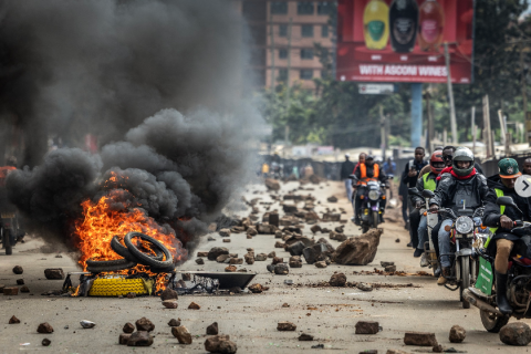 Two shot dead during chaotic anti-fuel price protests in Busia Town.