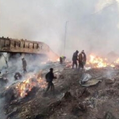 Two dead after fire-damaged building collapses at Gikomba Market