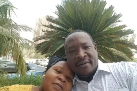 Prominent Makueni businessman and founder of Makindu Motors Ltd, Stephen Ngei and his wife, Giannaphina Mumbua Ngei