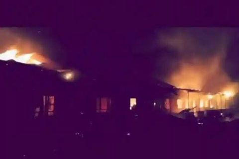 Property destroyed in fire at Jomo Kenyatta Boys High School, Nakuru