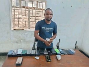 Burundian national arrested with 74 suspected stolen mobile phones in Mombasa raid