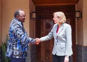 Uhuru hosts U.S. diplomat Susan Burns at Ichaweri amid increased political engagements
