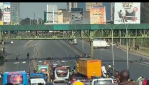 Chaos as armed goons block Thika Superhighway after demolition in Pangani, Nairobi