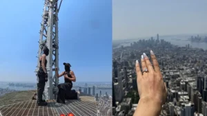 Couple arrested after daring Empire State Building climb ends with jaw-dropping marriage proposal