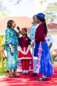 Rachel Ruto Delights Crowd With William Ruto’s Signature Move During National Music Festivals Gala
