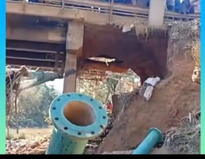 Migori main bridge collapses further, cutting off pedestrians and motorcyclists