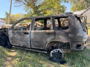 Homa Bay UDA Chair Franklin Oluoch Escapes Attack as Vehicle Is Burnt to Shell