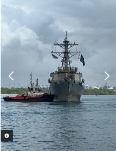 US Navy destroyer USS Ross arrives in Mombasa