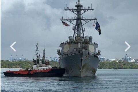 US Navy destroyer USS Ross arrives in Mombasa