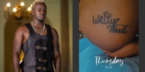 Netizens Stunned As Woman Tattoos Willy Paul’s Name On Her Wobbly Behind