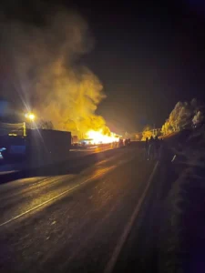 Fuel tanker explodes at Sachangwan, Nakuru-Eldoret Highway closed