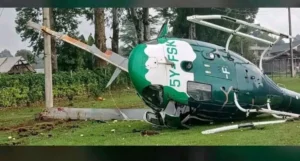 Environment PS Ng’eno injured as KFS helicopter crashes during Take-Off in Kericho