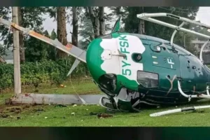 Environment PS Ng’eno injured as KFS helicopter crashes during Take-Off in Kericho