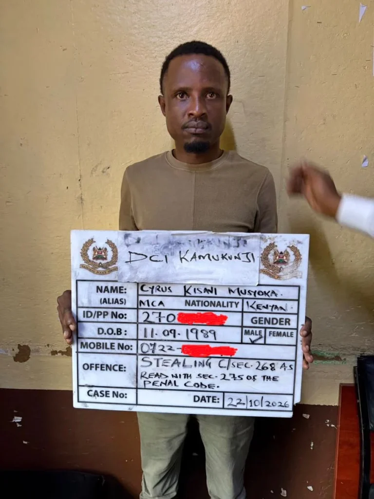 Kitui MCA arrested over alleged series of phone thefts in Nairobi CBD